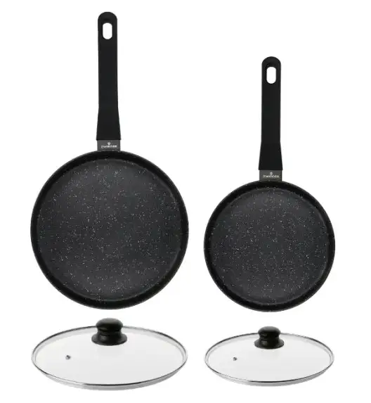 ZWIEGER VERON Komplet patelni 20, 28 cm + Pokrywki szklane Tadar