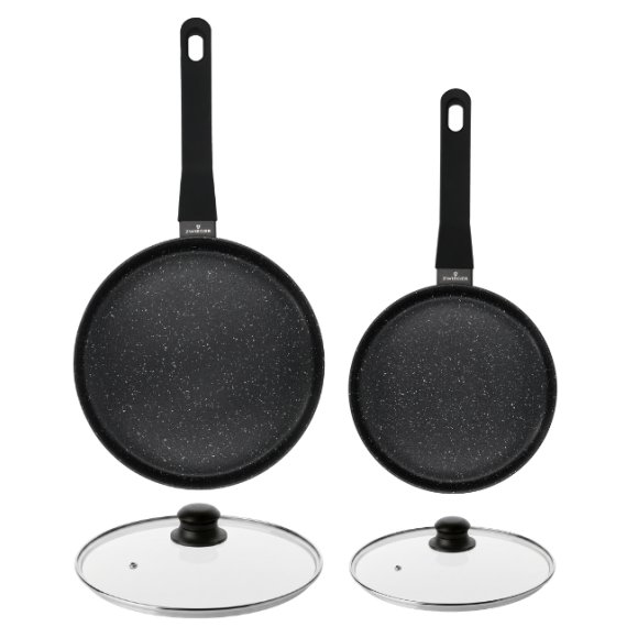 ZWIEGER VERON Komplet patelni 20, 28 cm + Pokrywki szklane Tadar