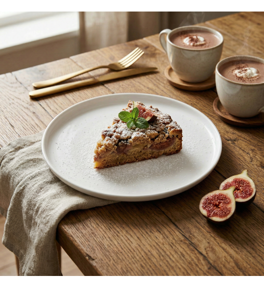 LUBIANA ANKARA | Serwis obiadowo - kawowy 42 el dla 6 osób | biała porcelana  