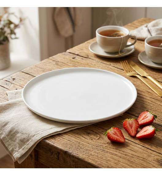 LUBIANA ANKARA | Serwis obiadowo - kawowy 72 el dla 12 osób | biała porcelana  