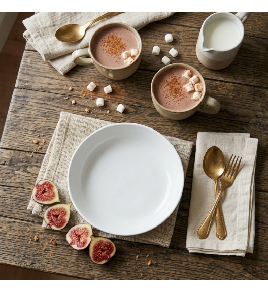 LUBIANA ANKARA | Serwis obiadowo - kawowy 108 el dla 18 osób | biała porcelana  