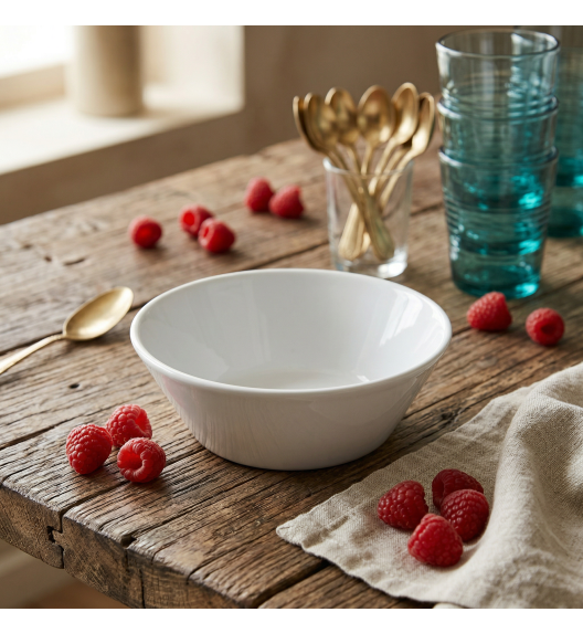 LUBIANA ANKARA | Serwis obiadowo - kawowy 84 el dla 12 osób | biała porcelana  