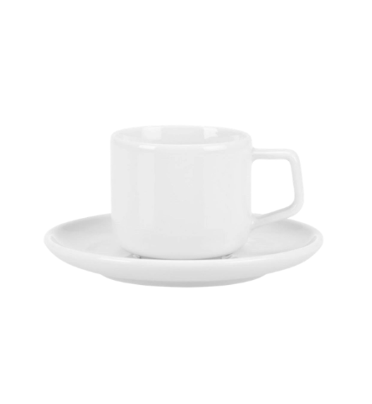 LUBIANA ANKARA | Serwis obiadowo - kawowy 126 el dla 18 osób | biała porcelana  