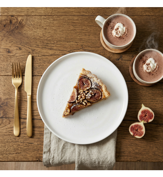 LUBIANA ANKARA | Serwis obiadowo - kawowy 126 el dla 18 osób | biała porcelana  