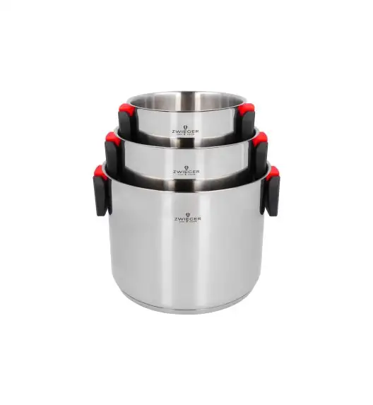 ZWIEGER KOMPACT Komplet 3 garnków z pokrywkami + Brytfanna LAVENA