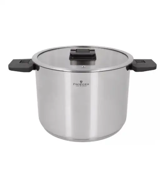 ZWIEGER KOMPACT BLACK Komplet 3 garnków z pokrywkami + Brytfanna LAVENA