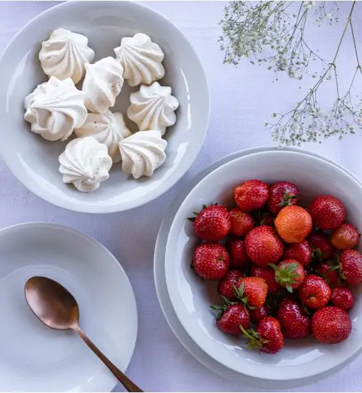 WYPRZEDAŻ! LUBIANA ETO MODERN BIAŁY Zestaw talerzy obiadowych 3 el / porcelana dekorowana