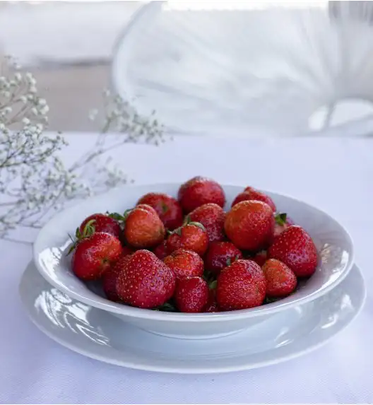 WYPRZEDAŻ! LUBIANA ETO MODERN BIAŁY Zestaw talerzy obiadowych 3 el / porcelana dekorowana