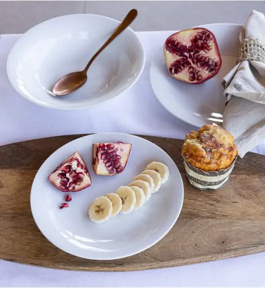 WYPRZEDAŻ! LUBIANA ETO MODERN BIAŁY Zestaw talerzy obiadowych 3 el / porcelana dekorowana