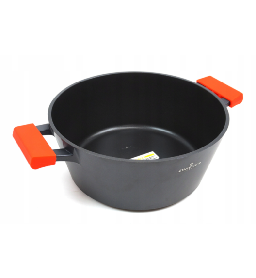 WYPRZEDAŻ! ZWIEGER OBSIDIAN Garnek bez pokrywki 5,5 l/  28 cm GREBLON C3+ / RYSY 