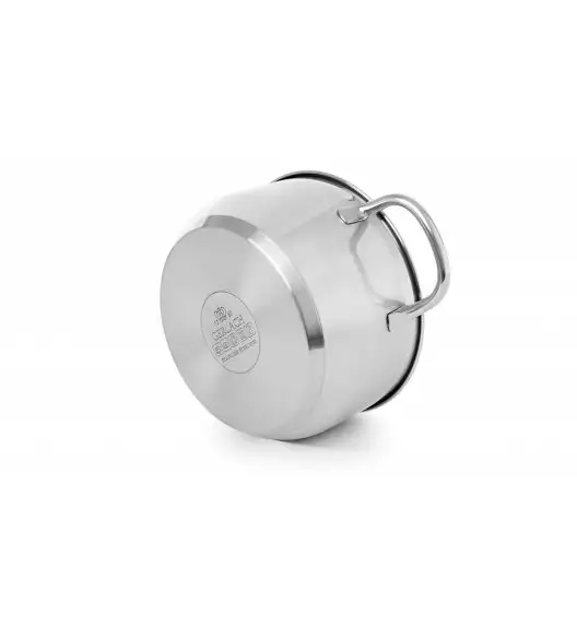 WYPRZEDAŻ! GERLACH SENDO Komplet garnki z pokrywkami 8 el - BRAK GARNKA 24 CM Z POKRYWKĄ + BRAK POKRYWKI 18 CM / stal nierdzewna / indukcja