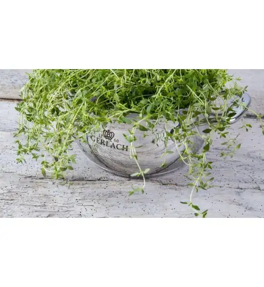 WYPRZEDAŻ! GERLACH SENDO Komplet garnki z pokrywkami 8 el - BRAK GARNKA 24 CM Z POKRYWKĄ + BRAK POKRYWKI 18 CM / stal nierdzewna / indukcja