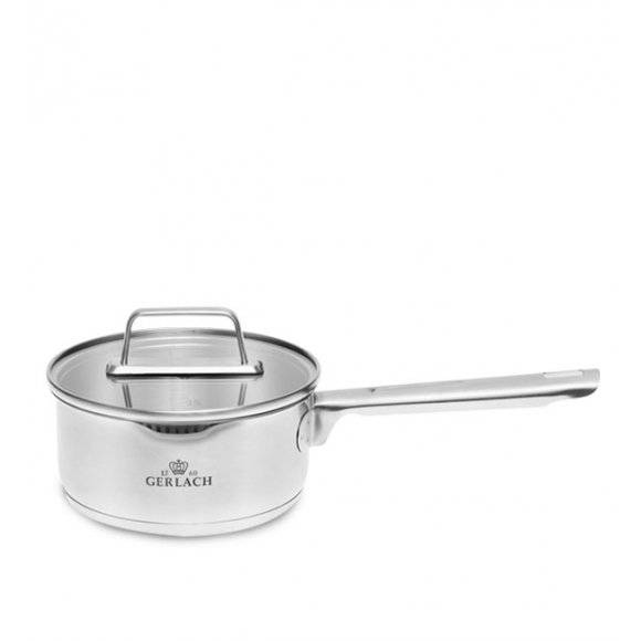 WYPRZEDAŻ! GERLACH AMBIENTE RONDEL 1L/ 16 CM Z POKRYWKĄ   / stal nierdzewna / indukcja