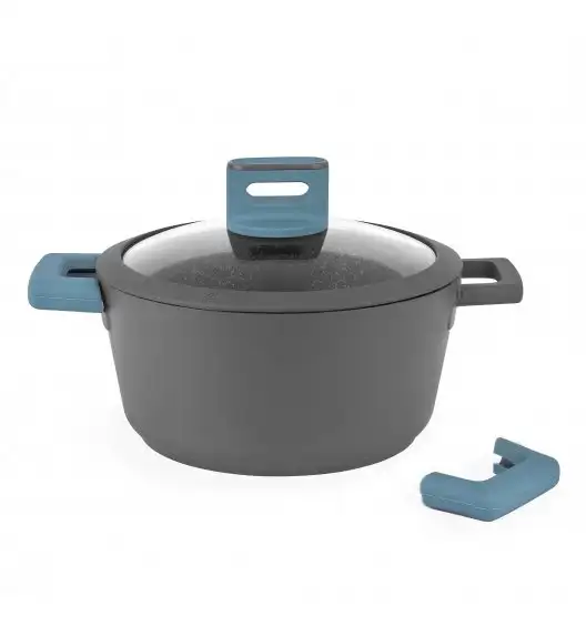 WYPRZEDAŻ! STARKE PRO ALTIVO Komplet garnków aluminiowych 9 el - BRAK PATELNI 24 CM  Greblon® C3+