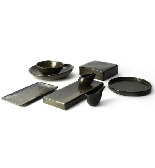 VERLO ALGA Półmis, talerz płaski prostokątny 25x13 cm, ciemnozielony