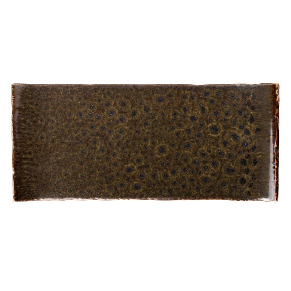 VERLO ALGA Półmis, talerz prostokątny 26x11,5 cm, ciemnozielony