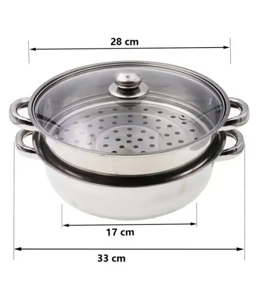 WYPRZEDAŻ! IMCHEX Garnek z pokrywką 28 cm / stal nierdzewna | PRODUKT WYPRZEDAŻOWY