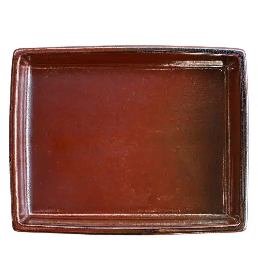 VERLO FLAME Talerz głęboki 22,5x17,5 cm prostokątny, ceglasty