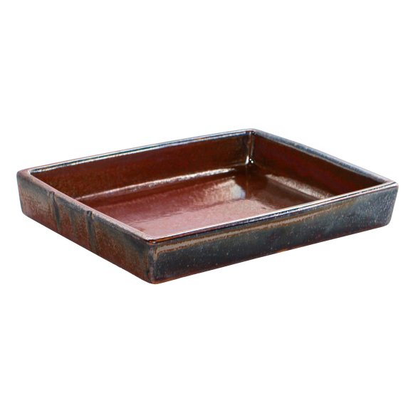 VERLO FLAME Talerz głęboki 22,5x17,5 cm prostokątny, ceglasty