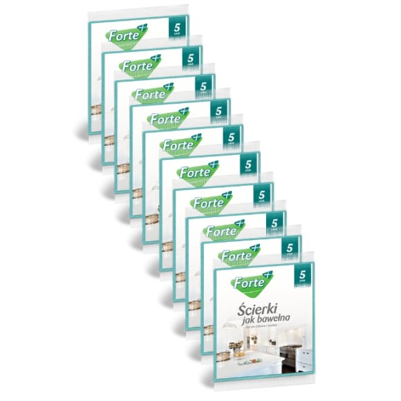 FORTE+ Komplet 10x Ścierki jak bawełna 5 szt.