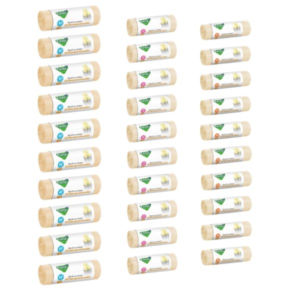 FORTE+ Komplet 10x Worki na śmieci 20 L | 20 szt. + 10x Worki na śmieci 35 L | 20 szt. + 10x Worki na śmieci 60L | 20 szt./ BIOkompostowalne