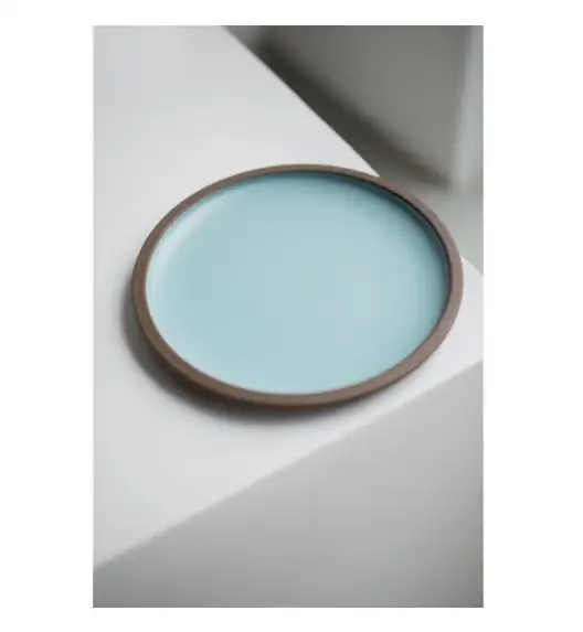 VERLO CHOCO Talerz płaski deserowy 20 cm, brązowo-niebieski