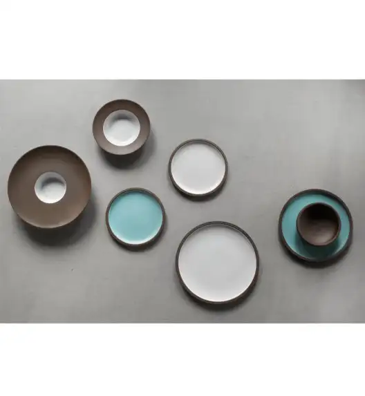 VERLO CHOCO Talerz płaski 29 cm, brązowo-biały