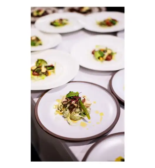 VERLO CHOCO Talerz płaski deserowy 20 cm, brązowo-biały