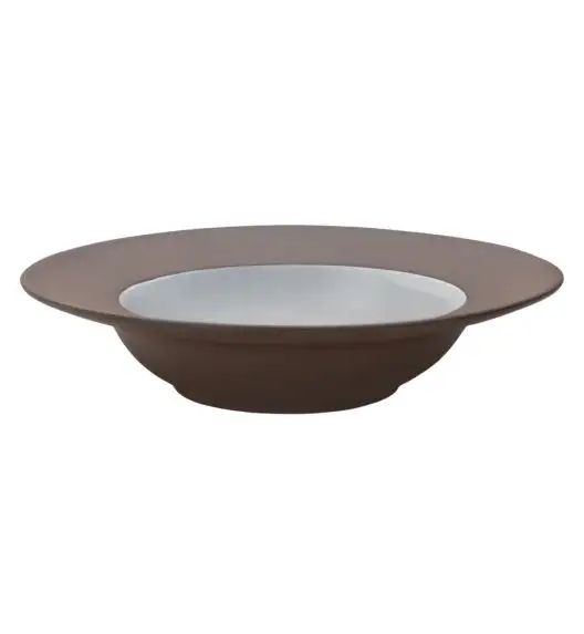 VERLO CHOCO Talerz głęboki 300 ml, 20 cm brązowo-biały