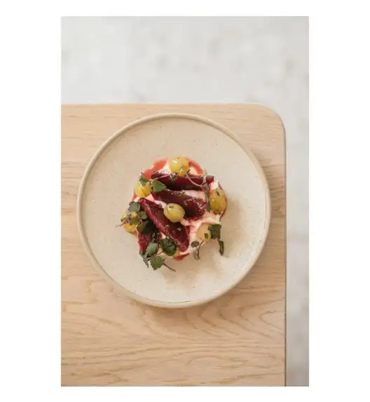 VERLO LESS Talerz płaski deserowy 21 cm, beżowy