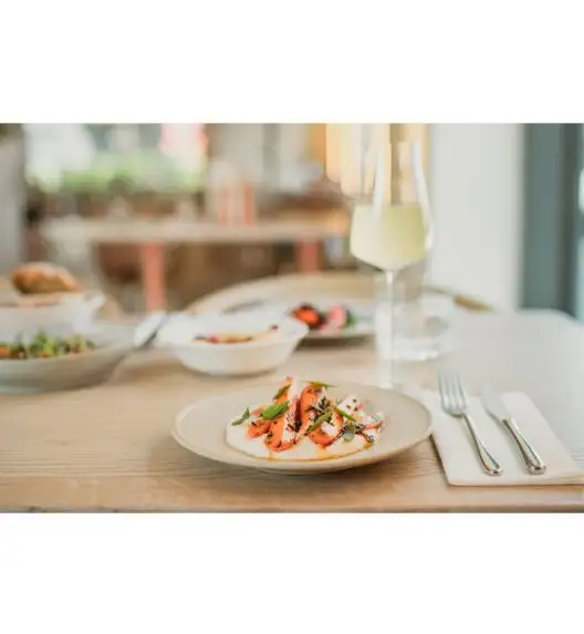 VERLO LESS Talerz płaski deserowy 21 cm, beżowy