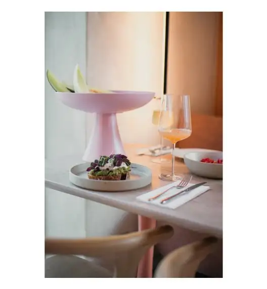 VERLO LESS Talerz płaski deserowy 22 cm z rantem, beżowy