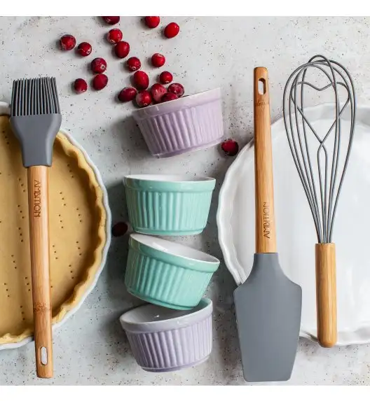 AMBITION GINGER Czarka / Kokilka / Ramekin / Forma ceramiczna do zapiekania 9 cm / jasnofioletowa