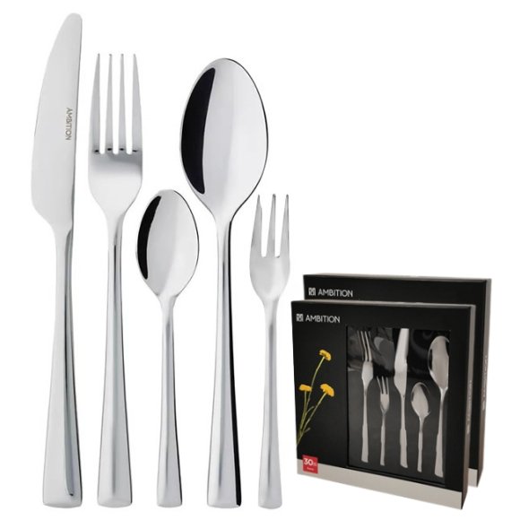 AMBITION SIENA Sztućce Komplet 60 el dla 12 osób / pudełko