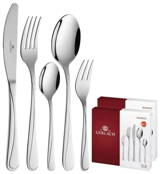 Gerlach Mango Sztućce Komplet 60 el pudełko / 12 osób / połysk