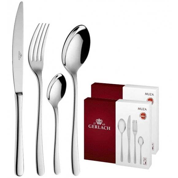 Gerlach Muza Sztućce Komplet 48 el (2x24) pudełko / 12 osób / połysk