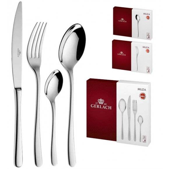 Gerlach Muza Sztućce 36 el 24+dodatki / 6 osób (połysk)