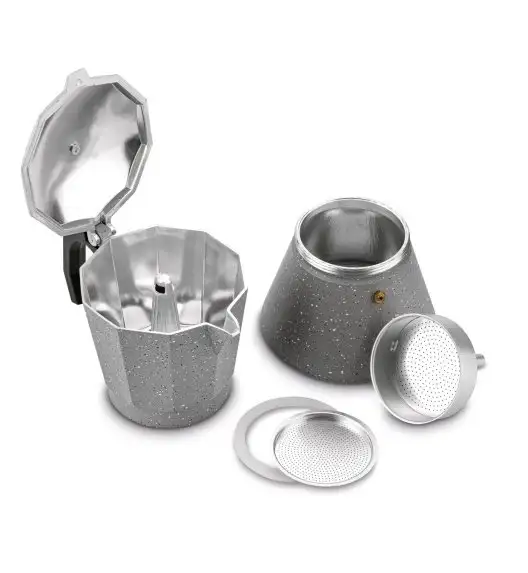 KÖNIGHOFFER GREY STONE MARBLE Kawiarka do espresso 300 ml / aluminium