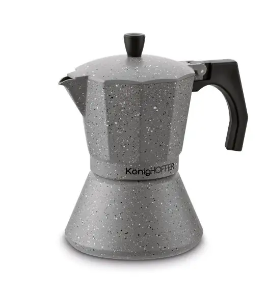 KÖNIGHOFFER GREY STONE MARBLE Kawiarka do espresso 300 ml / aluminium