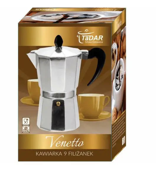 TADAR VENETTO Kawiarka do espresso 450 ml / 9 filiżanek / aluminium
